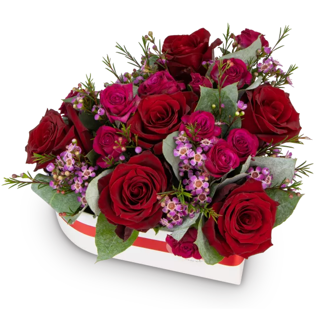 Box with roses